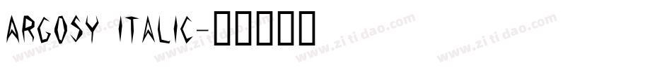 Argosy Italic字体转换